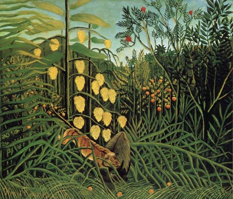 Henri Rousseau Fight Between a Tiger and a Bull oil painting picture